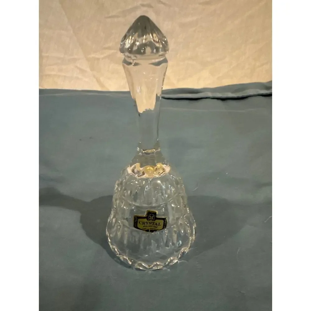 Vintage Kristal Zajecar Yugoslavia 24% Lead Crystal Dinner Bell Sawtooth Rim